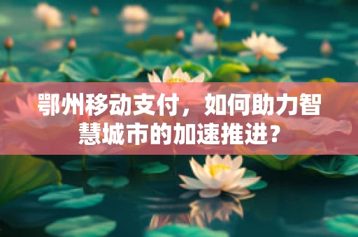 鄂州移动支付，如何助力智慧城市的加速推进？