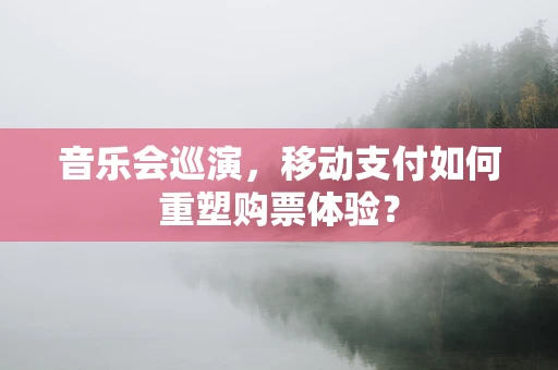 音乐会巡演，移动支付如何重塑购票体验？