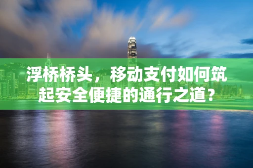 浮桥桥头，移动支付如何筑起安全便捷的通行之道？