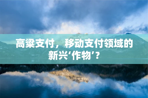 高粱支付，移动支付领域的新兴‘作物’？