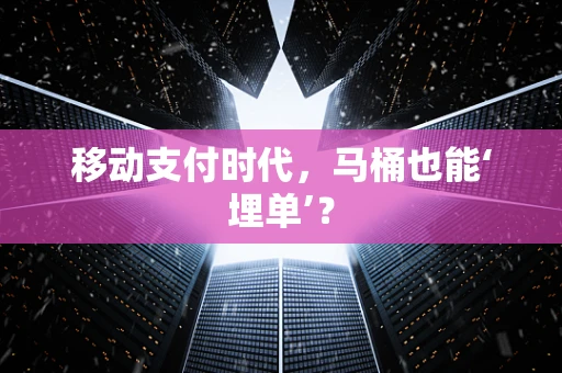 移动支付时代，马桶也能‘埋单’？