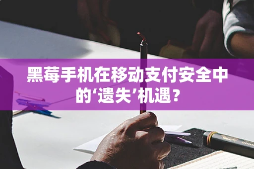 黑莓手机在移动支付安全中的‘遗失’机遇？