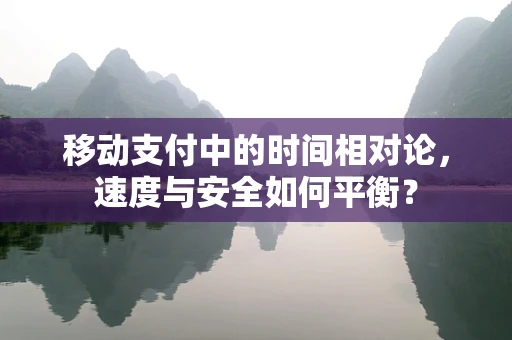 移动支付中的时间相对论，速度与安全如何平衡？