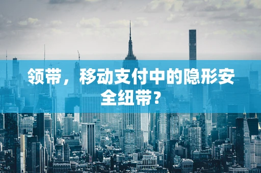 领带，移动支付中的隐形安全纽带？