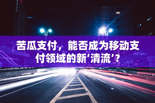 苦瓜支付，能否成为移动支付领域的新‘清流’？