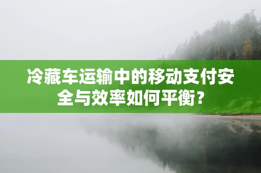 冷藏车运输中的移动支付安全与效率如何平衡？