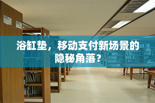 浴缸垫，移动支付新场景的隐秘角落？