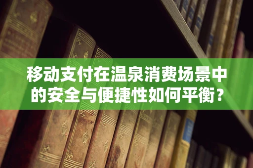 移动支付在温泉消费场景中的安全与便捷性如何平衡？