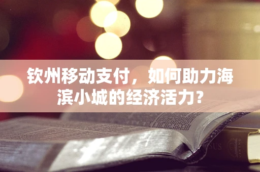 钦州移动支付，如何助力海滨小城的经济活力？