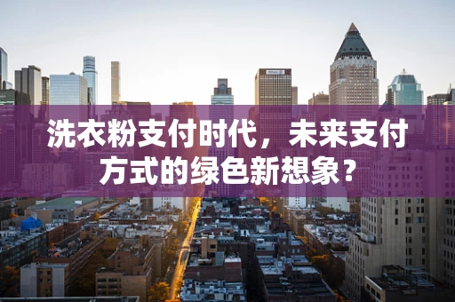 洗衣粉支付时代，未来支付方式的绿色新想象？