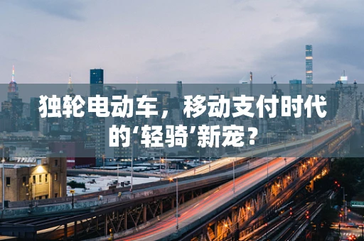 独轮电动车，移动支付时代的‘轻骑’新宠？