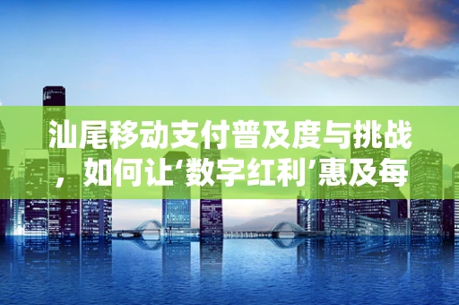 汕尾移动支付普及度与挑战，如何让‘数字红利’惠及每一个角落？