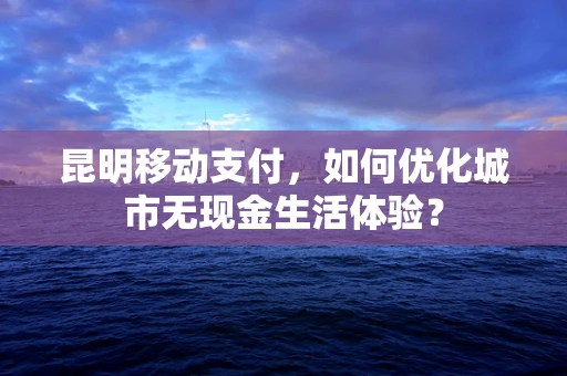 昆明移动支付，如何优化城市无现金生活体验？