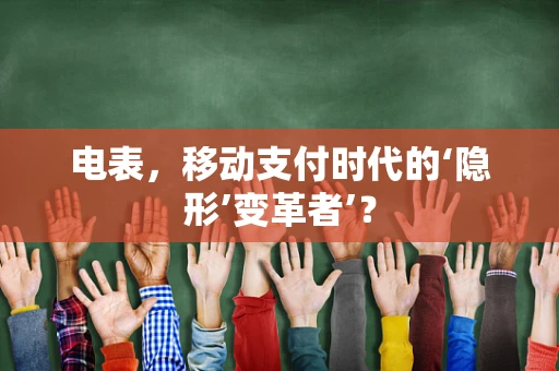 电表，移动支付时代的‘隐形’变革者’？