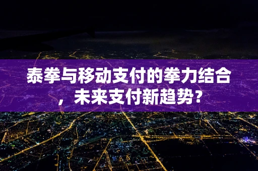 泰拳与移动支付的拳力结合，未来支付新趋势？