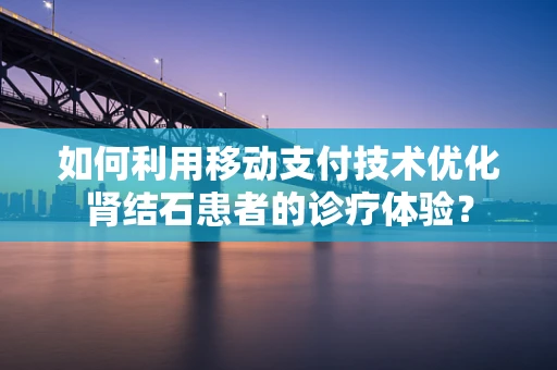 如何利用移动支付技术优化肾结石患者的诊疗体验？