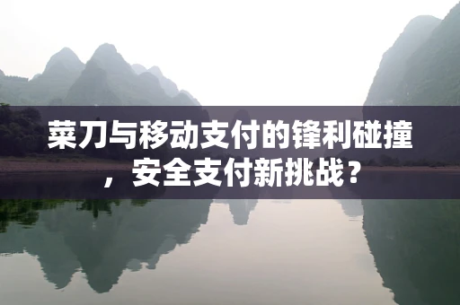 菜刀与移动支付的锋利碰撞，安全支付新挑战？