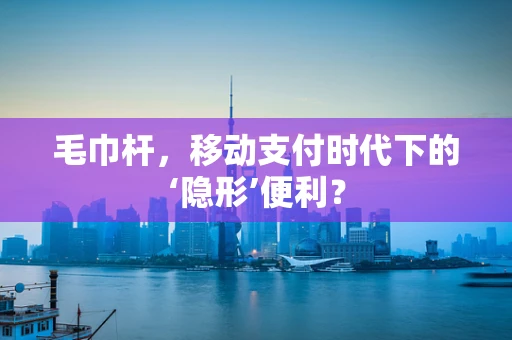 毛巾杆，移动支付时代下的‘隐形’便利？