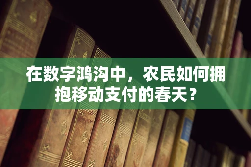 在数字鸿沟中，农民如何拥抱移动支付的春天？