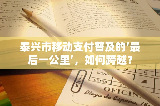 泰兴市移动支付普及的‘最后一公里’，如何跨越？