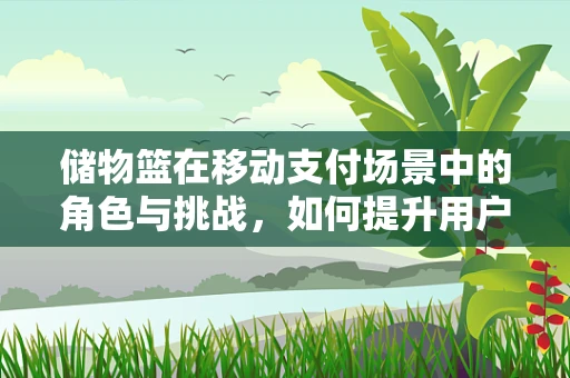 储物篮在移动支付场景中的角色与挑战，如何提升用户体验？